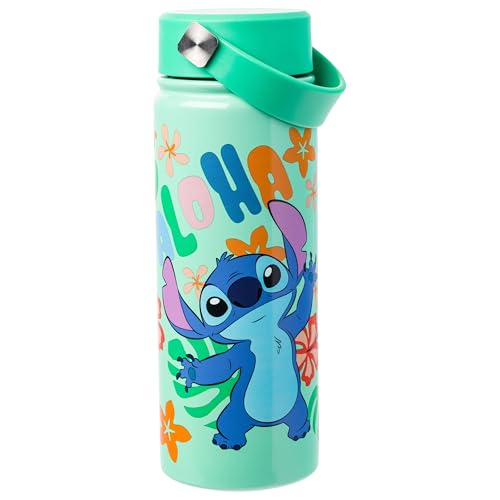 Image of Silver Buffalo Disney Lilo and Stitch, Stainless Steel Water Bottle, 20oz
