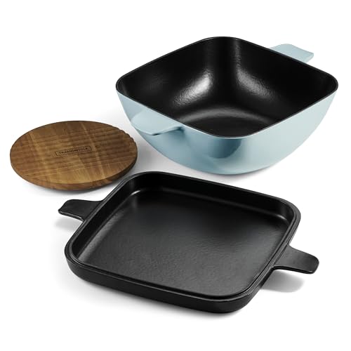 Image of Tramontina Cultura 2-in-1 Enameled Cast Iron 6.5-Qt Dutch Oven and Griddle