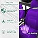 JINGSENCar Seat Cover Full Set for Women with Waterproof Floor Mats,3D Air Mesh Car Seat Cover with 5mm Composite Sponge Inside,Universal Fluffy Steering Wheel Cover,Accessories Full(Purple)