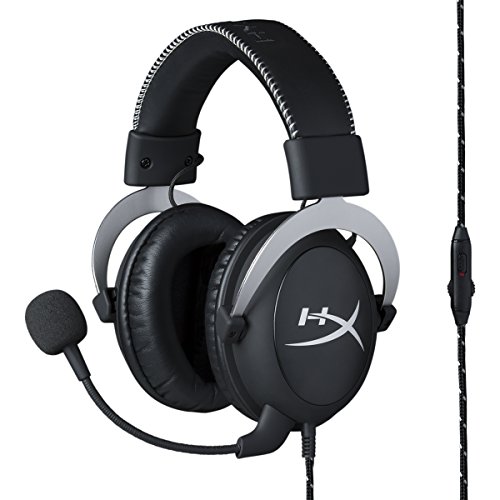 HyperX HX-HSCL-SR/NA Cloud Silver - Fone de Ouvido, compatível com PS4, Xbox One e PC, Preto (Black/