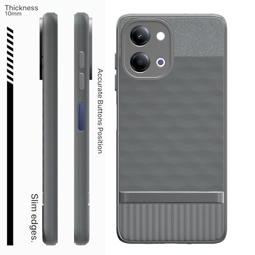 Image of Pikkme Back Cover for Vivo Y11 5G Camera Protection 3D Hexa Cube Design Silicone Protective Bumper Case (Grey)