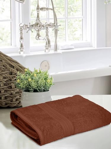 Image of Bombay Dyeing Towel 100% Cotton Tulip Bath Turkish Towel | 450 GSM, Super Soft & Ultra Absorbent | 75cm x 150cm | Hand Washable & Machine Washable (Ginger)