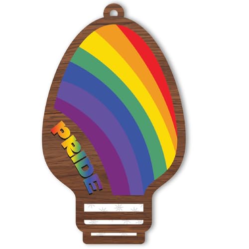 BlinkWishes Adorno de Navidad LGBT, adornos colgantes del orgullo gay LGBT, arco iris, decoración navideña temática del orgullo, recuerdo LGBTQ+, regalo de Navidad para la igualdad, partidarios del