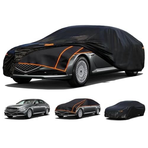 Kayme Padded Hail Protector Car Cover Custom Fit for Genesis G90, Anti Hail Blanket with Multilayer Thickened Design, Hail Proof & All Weather Outdoor