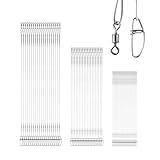 9Tong Edelstahl Angelvorfächer Süßwasser Rigs Salzwasser Angelvorfächer Stärke Köderhaken Drahtvorfachschnur Weißnickel 60pcs
