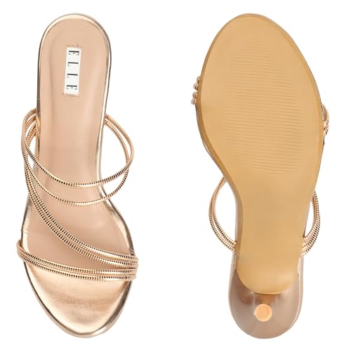 Image of ELLE Women Round toe Stiletto Heel Slip-On Sandal