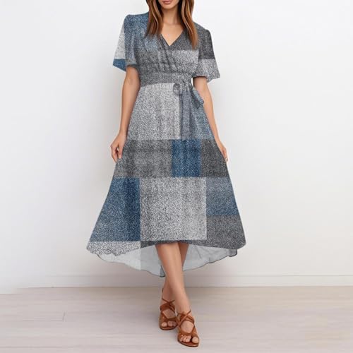Spring Summer Chiffon Midi Dresses for Women 2025 Elegant Classy Wedding Guest Floral Formal Cocktail Prom Dress