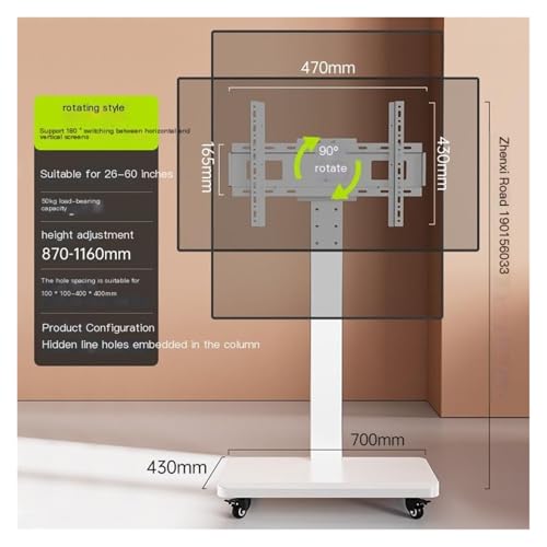 Meuble TV à roulettes réglable pour éliminer les reflets et optimiser l'espace