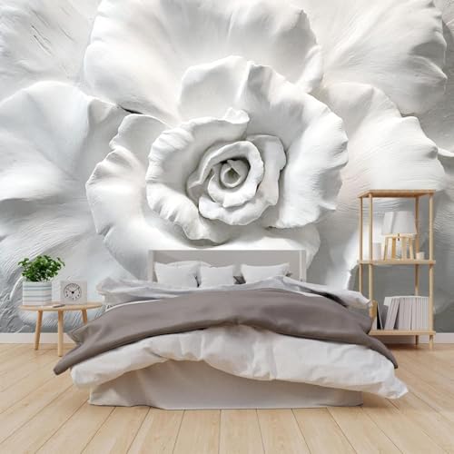 Papier peint autocollant 3D fleur rose pour rénover un mur de chambre - 3