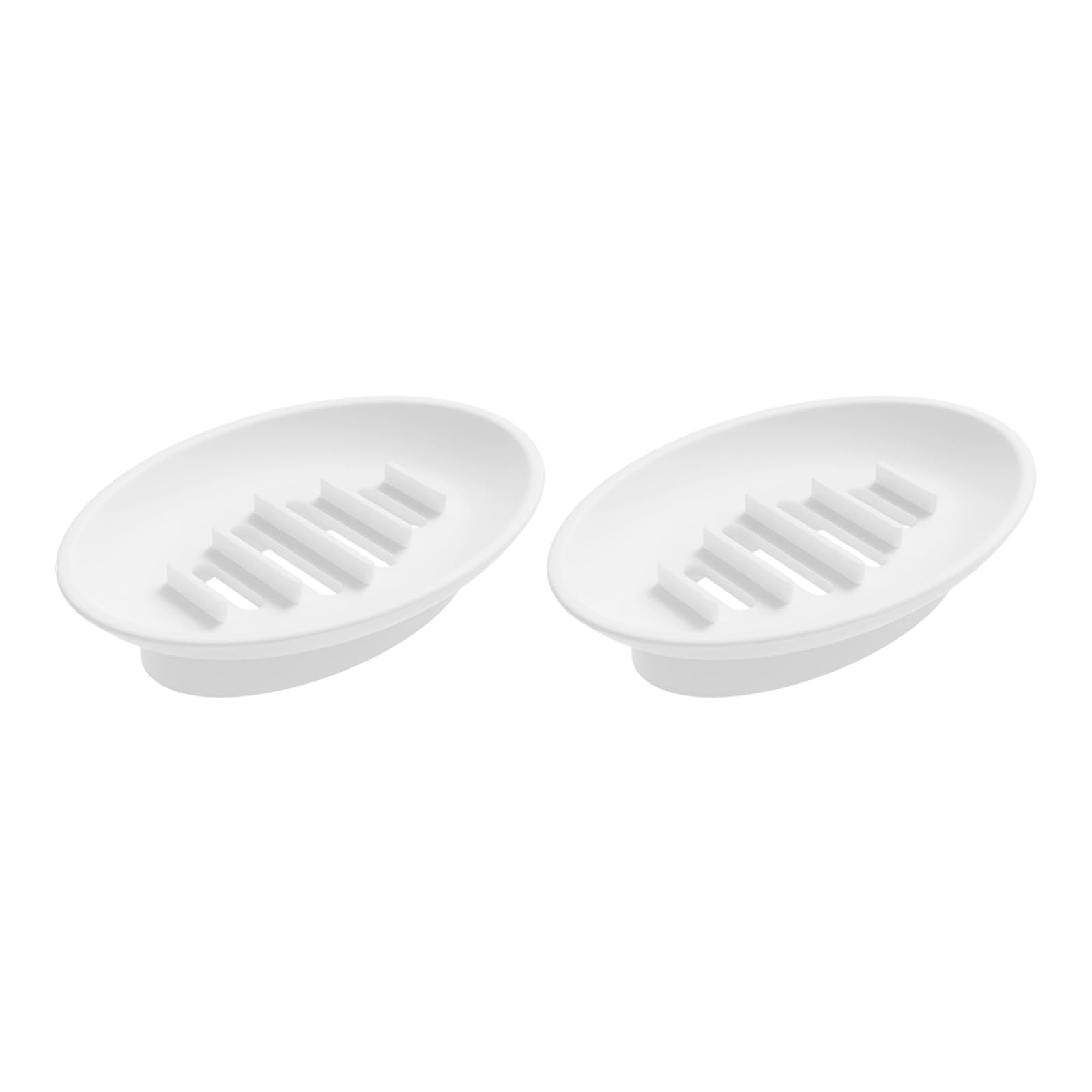 Multipurpose Soap Dishes Silicone Holder for Household Bathroom Countertop Organization Soaps Storage Tray 2PCS Holder