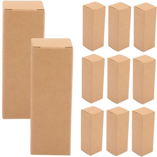 SAFIGLE 50個 紙製リップスティック包装箱 小型精油収納兼用 携帯便利なシンプルデザイン 用クラフト紙ボックス
