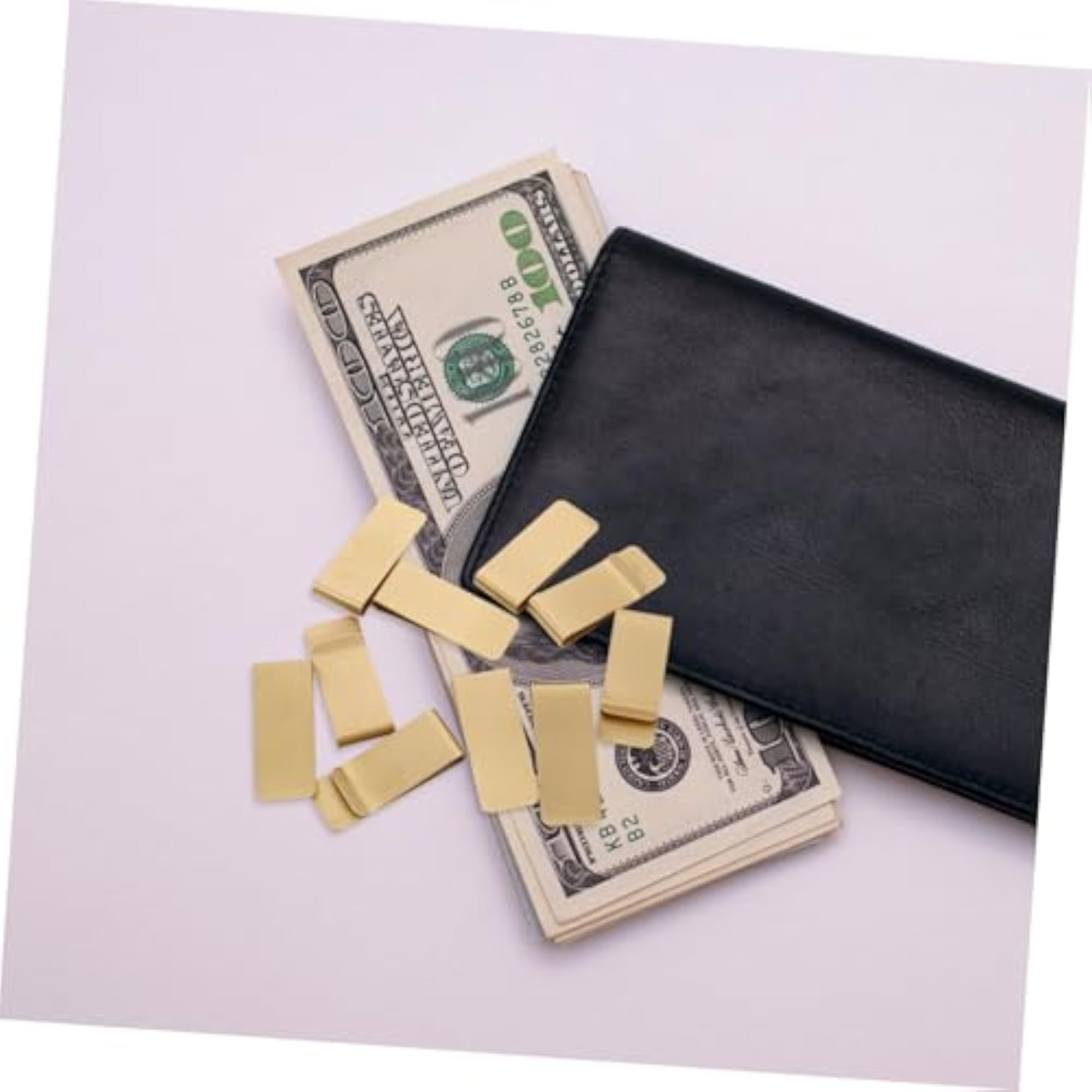 Minimalist Brass Money Clip, Large Card Holder