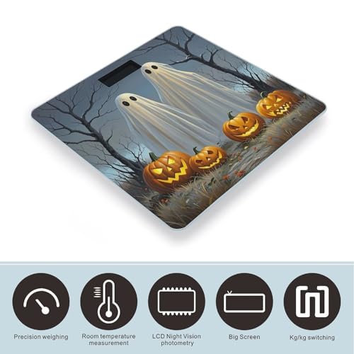 Báscula digital para baño con vidrio templado y pantalla LCD miniatura 3