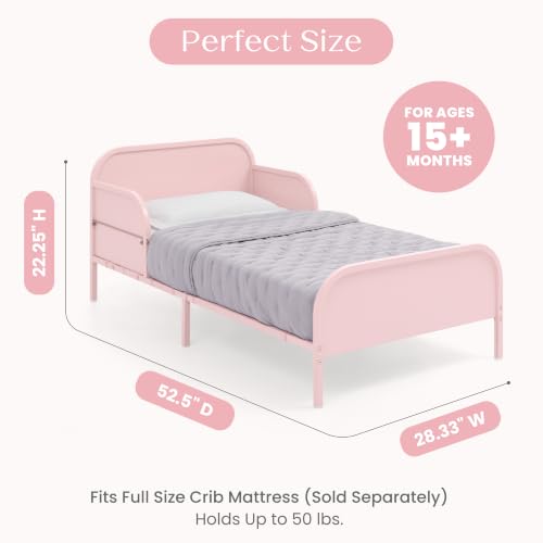 Delta Children Magic Magnet Toddler Bed with Book Storage, Pink - image 3