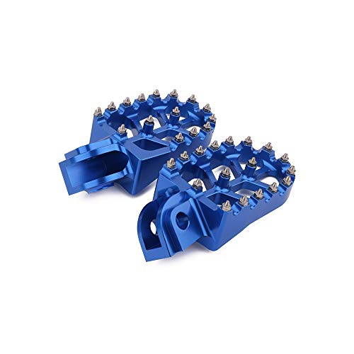 Foot Pegs Pedal Footpegs Footrest Foot Rests Cnc For Tc65 85 125 250 Te 125 150 250 300 Fc250-450 Fe250 350 350S 450 501 501S Fs450 Rr 2T 125-300 Rr 4T 350-500 X-Trainer Dirt Bike Motorcycle Blue #TOP3