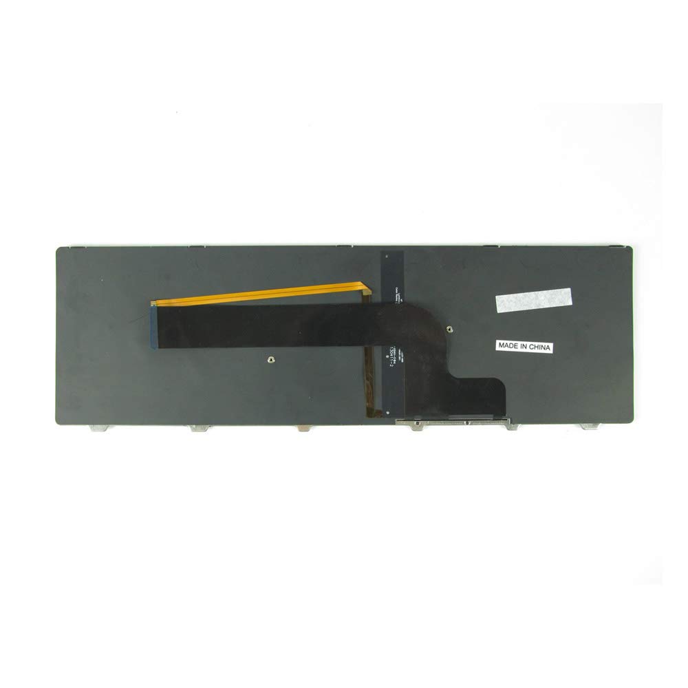 Abakoo New Keyboard Compatible with Dell Inspiron 15 7000 7537 P36F 0KK7X9 V143625AS1 with Backlit Frame US Silver