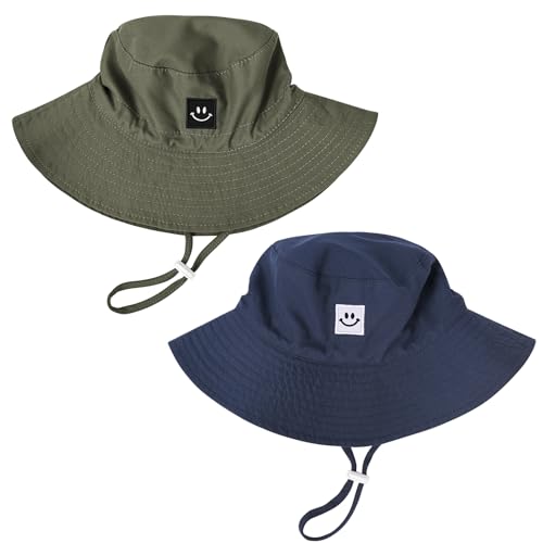 Image of Baby Toddler Sun Hat,Kids Summer UPF 50+ Foldable Beach Bucket Hat for Boys Girls Children