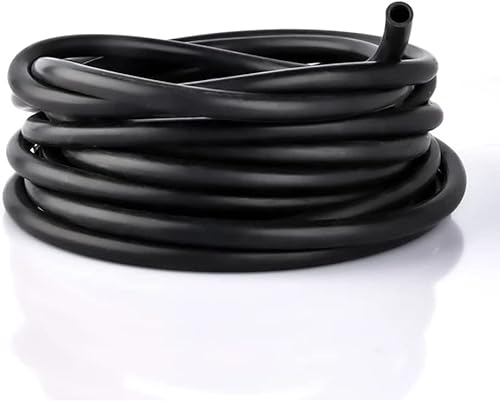 JoyTube - Tubo de silicona de 316 pulgadas tubo de silicona de grado alimenticio negro de 316 pulgadas de diámetro interior x 516 pulgadas de