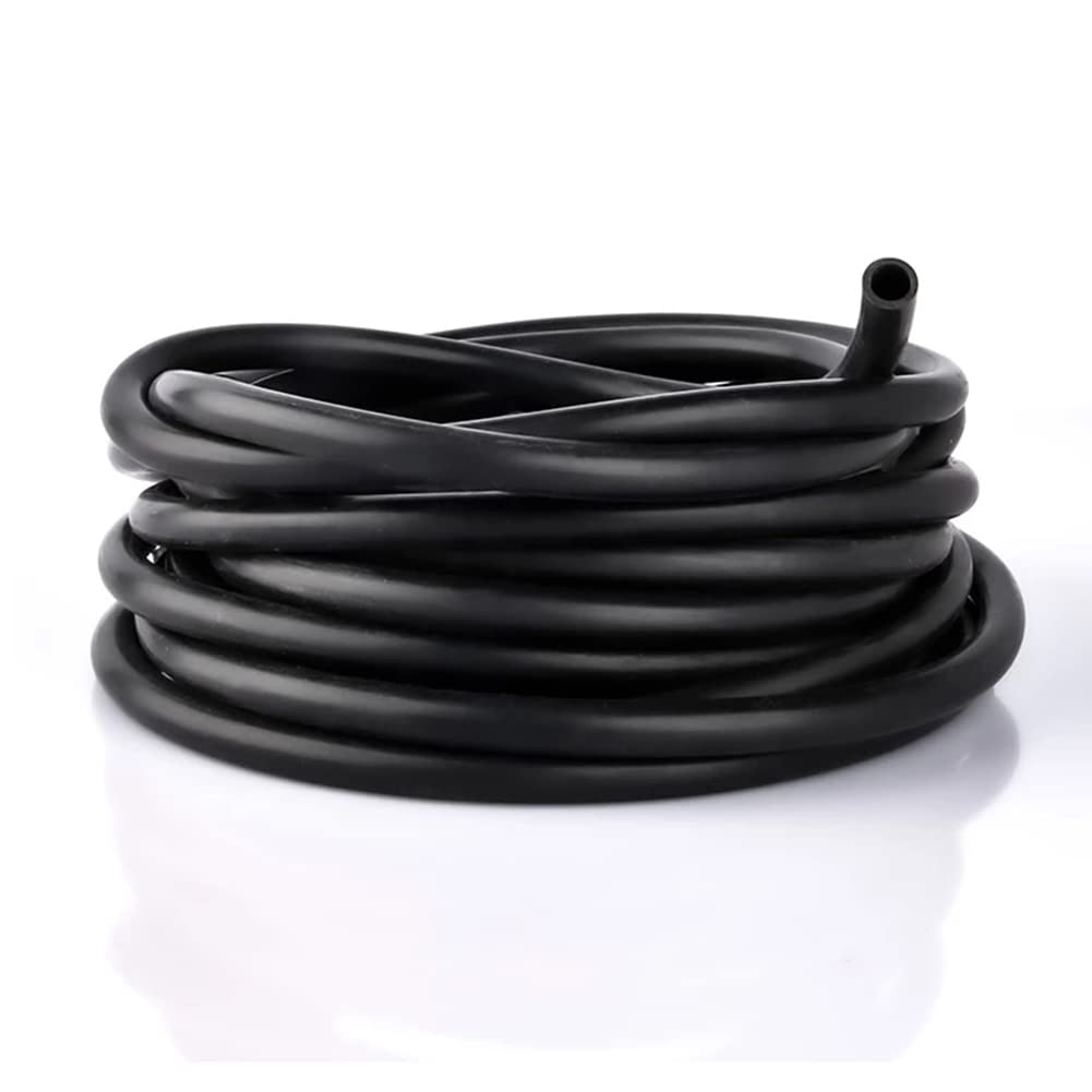 JoyTube 2MM ID Silicone Tubing, Black Food Grade Silicone Tubing 2MM ID x 4MM OD 19.68 Feet High Temp Pure Silicone Hose Tube for Pump Transfer