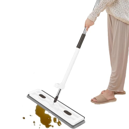 Vadrouille à poussière pour planchers de bois franc avec microfibre réutilisable