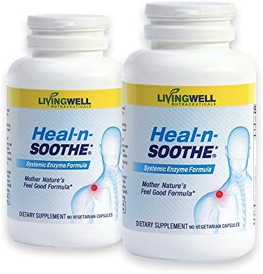 HEAL-N-SOOTHE Proteolytic Enzymes - Natural Supplement for Joint Support - 180 Count for Men and Women