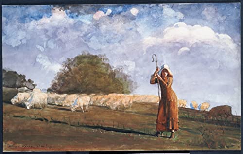Gravures la jeune bergère de Winslow Homer impression toile salon 60x90cm