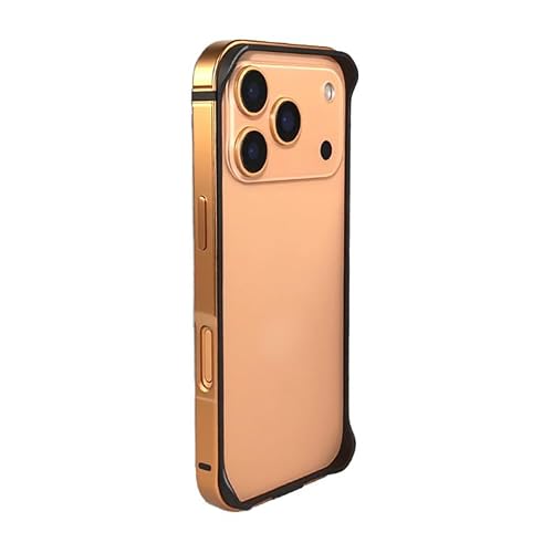 TRIPLE RIVER�EFor iPhone17 Pro �P�[�X �A���~ �o���p�[ ���������� �A���~�T�C�h�o���p�[ �A���~�o���p�[ ���^�� ���� �ȒP����(�I�����W)