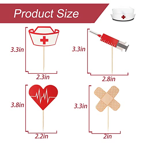 GotGala 24 pezzi di cura cupcake topper infermiera...