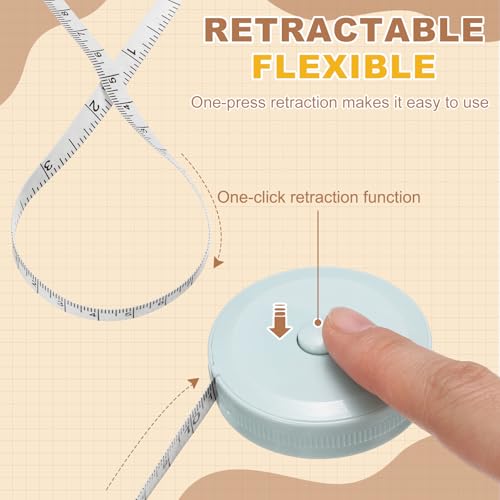 Cinta métrica flexible 6 pcs 60 pulgadas doble escala miniatura 4