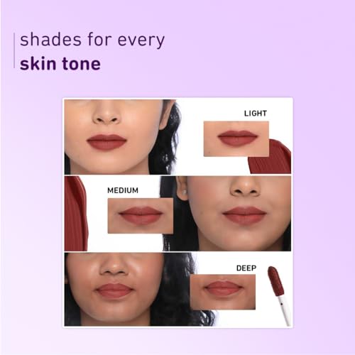 Plum Matte In Heaven Liquid Lipstick Trial Pack | Upto 12 Uses | Cocoa Mocha - 130 (Chocolate Brown) - Image 4