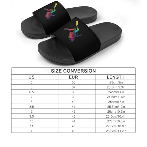 Scuba Diver Silhouette Colorful Diving Unisex Shower Shoes House Slippers Non-Slip Indoor Bathroom Shoes for Pool Beach 46 (287mm)2