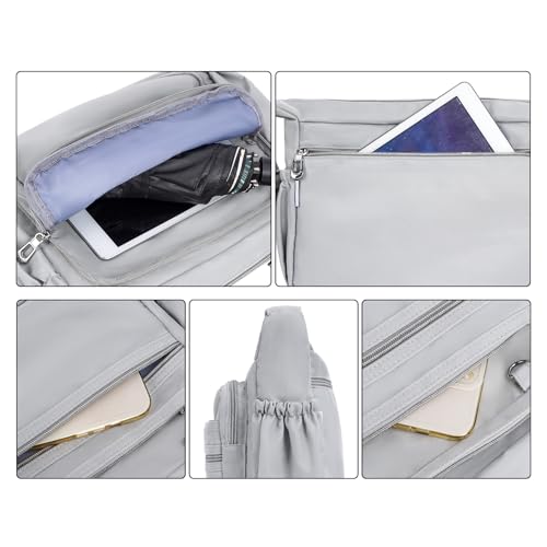 Image of Crossbody Bag for Women Waterproof Shoulder Bag Multi Pockets Nylon Purse | Small /Large,Anti Theft Shoulder Handbags,Lightweight,for Travel /Work /Daily Use,Adjustable Shoulder Strap