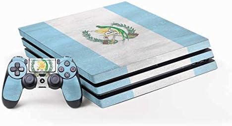 Skinit Decal Gaming Skin Compatible with PS4 Pro Console and Controller Bundle - Originally Designed Guatemala Flag Distressed Design