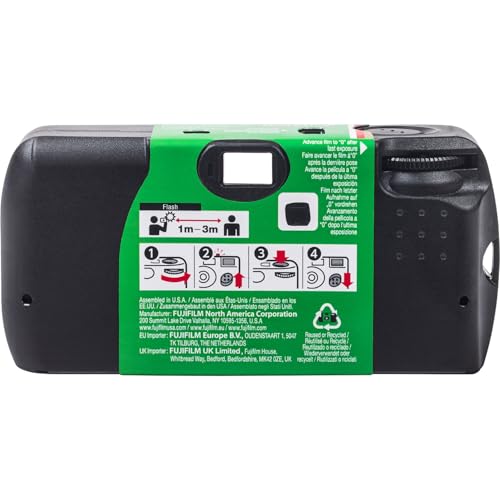 FUJIFILM QuickSnap Flash 400 One-Time-Use Disposable Camera (27 Exposures) – 2 Pack with Built-in Flash & 2 Hand Straps – ISO 400 Film for Day or Night Shooting - image 5