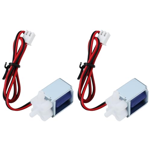 YINETTECH 2 Micro Electroválvulas Eléctricas de CC de 5 V-6 V Normalmente Cerradas de 2 Vías para Aire Y Agua.