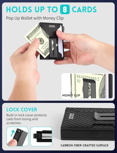 Image of Ridge Wallets for Men,Magsafe Wallet with money clip,Pop up wallet | Magnetic Wallet for iPhone 17 /16 /15 /14 /13 Series,Phone wallet Holds 8 Cards & Bills,Ridge Wallet for Fathers day gift ideas