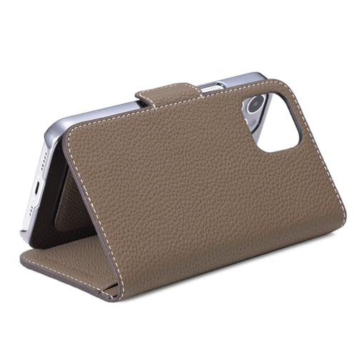 【BONAVENTURA】(for iPhone15) スタンドダイアリーケース シュリンクレザー [エトープ ] スマホケース ヨーロッパ最高級レザー 本革 プレゼント BKATR15-ET