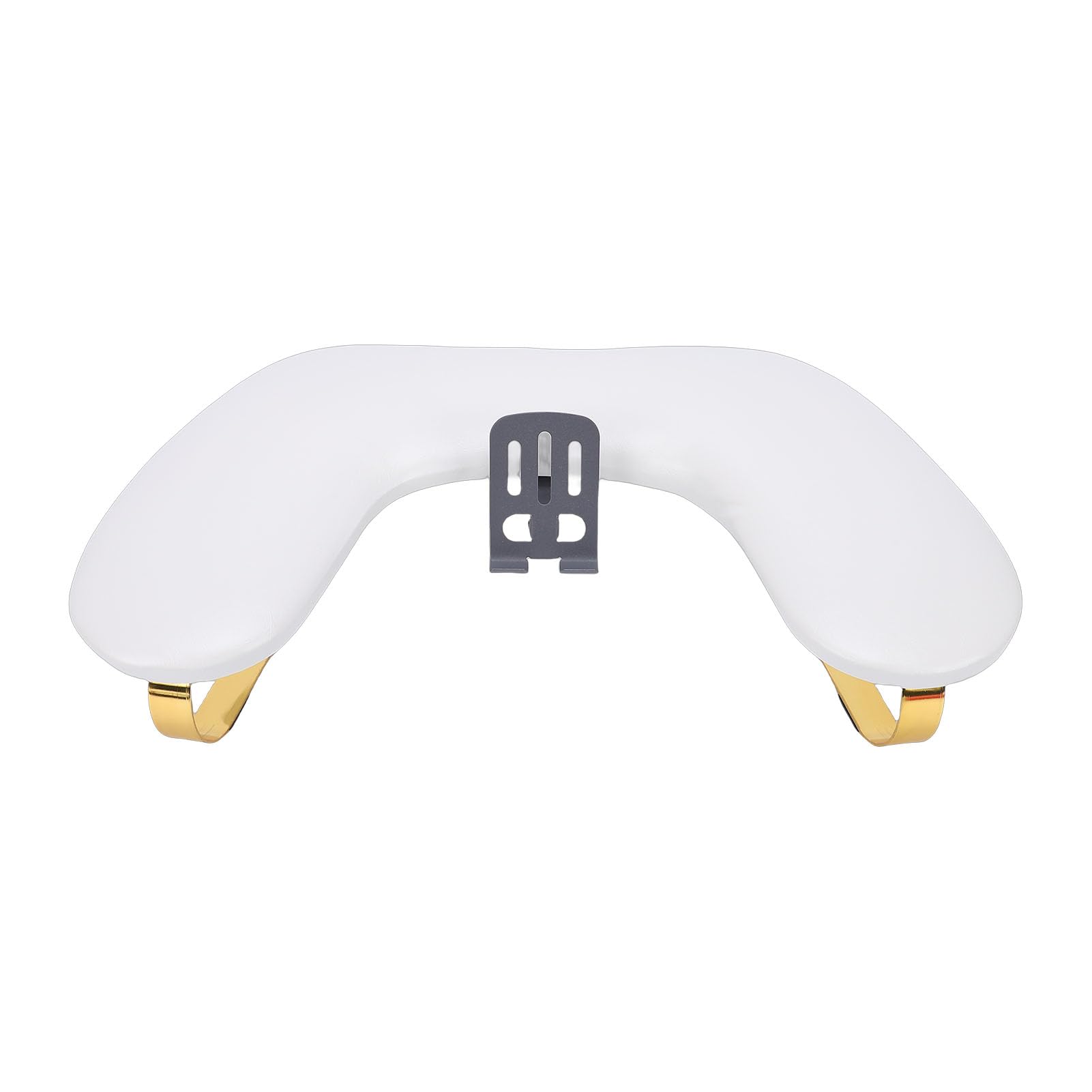 Reposabrazos para Uñas con Soporte para Teléfono, Cojín Ergonómico de Piel Sintética para Estación de Manicura Nail Techs, 1 Unidad (WHITE)