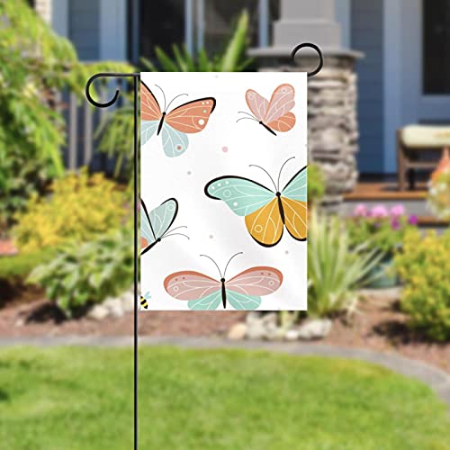 Drapeau de jardin papillon double face en polyester pongé pour décoration extérieure - 5