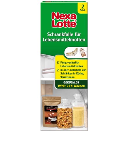Nexa Lotte Trampa para polillas de Alimentos, antipolillas, antipolillas, antiinsecticida, 2 trampas