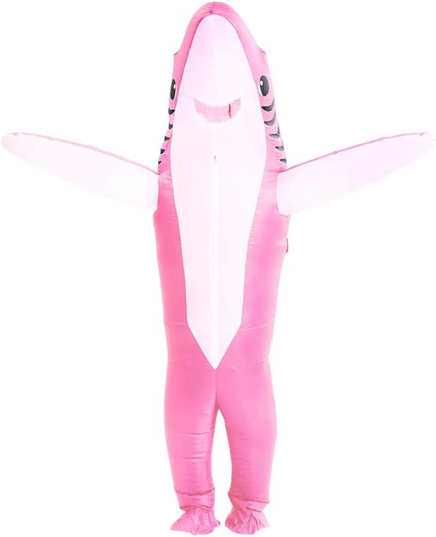IHGYT Inflatable Shark Costume Air Blow up Jaws Jumpsuit Fancy Dress Funny Carcharias Suit for Cosplay Party - Image 3