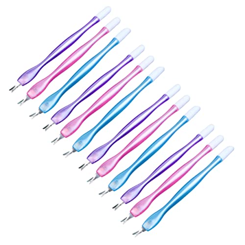 WOFASHPURET 15Pcs Manicure Tool Slip Cuticle Pusher Dead Skin Remover with Star Transfer Pen for Home and Salon Use Colors Present