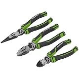 Contenuto: pinze a becco lungo 200 mm, pinze combinate da 175 mm, frese laterali da 160 mm