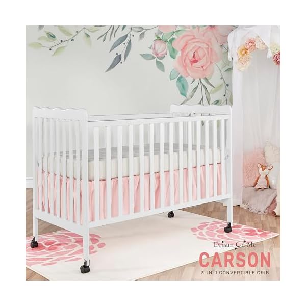 Carson classic 3 in 1 convertible crib in white  urban country home decor