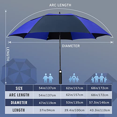 ZOMAKE Golf Umbrella Windproof and Rainproof 54in, Large Umbrella Windproof Strong - Image 2