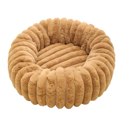 Canapé chaud lavable pour chats rond et isolant pour chambre et sol