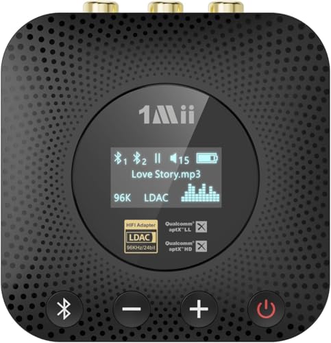 1Mii B06HD+ Ricevitore Bluetooth, Adattatore Audio HiFi Bluetooth 5.1 con
