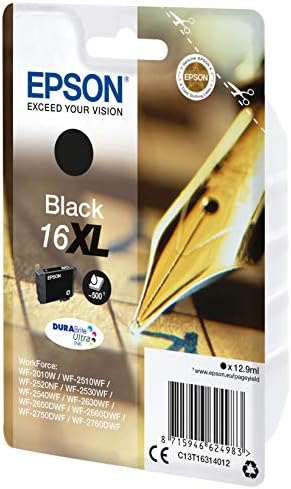 Epson 16XL Black Pen & Crossword High Yield Genuine, DURABrite Ultra Ink