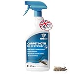 REPELEM Carpet Moth Killer Spray - Large 1L Instant Action Moth Killer & Moth Repellent, Kills Moths at All Life Stages, Non-Staining Professional Strength Carpet Insect Killer, 3 Months Protection