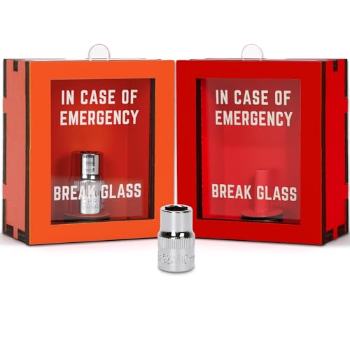 JULEASEL In Case of Emergency 10mm Socket, 2 Pack 10mm Emergency Socket Kits- Car Guy Gift - Garage...